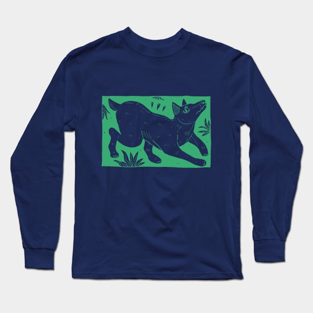 Adjule Cryptid Long Sleeve T-Shirt by Ballyraven